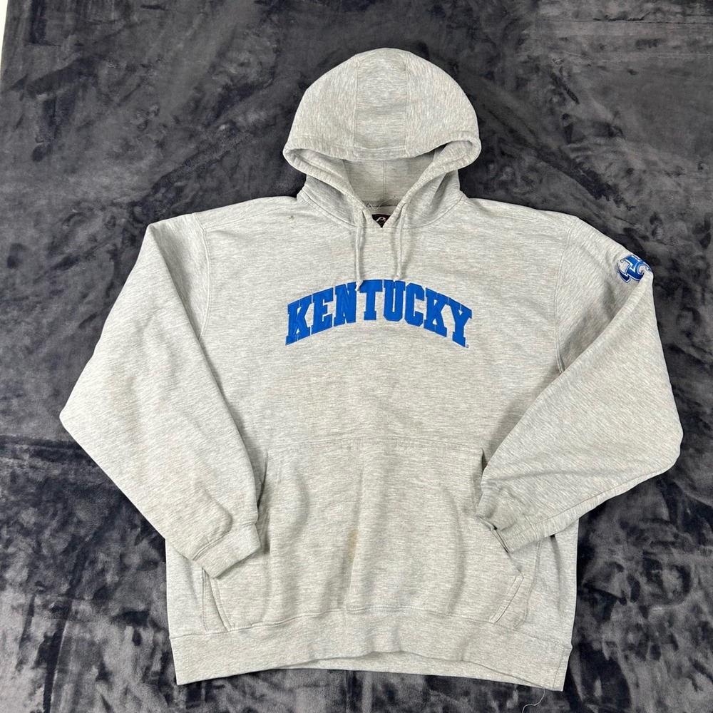 Pro Player Hoodie Mens 2XL Gray‎ Kentucky Wildcats NCAA Pullover Sweatshirt